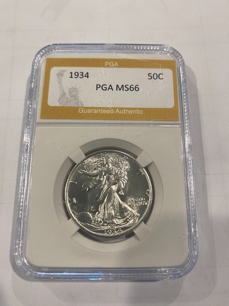 1934 Walking Liberty Half Dollar MS66