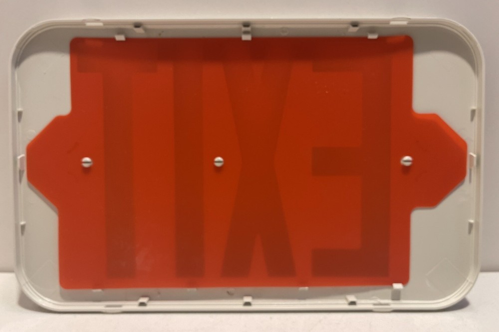 Exit Sign Lithonia Lighting Replacement Face Panel RED LETTERS 12"x8"