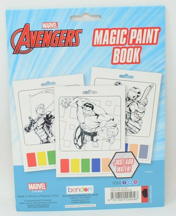 Marvel Avengers Magic Paint Book-12 Sheets