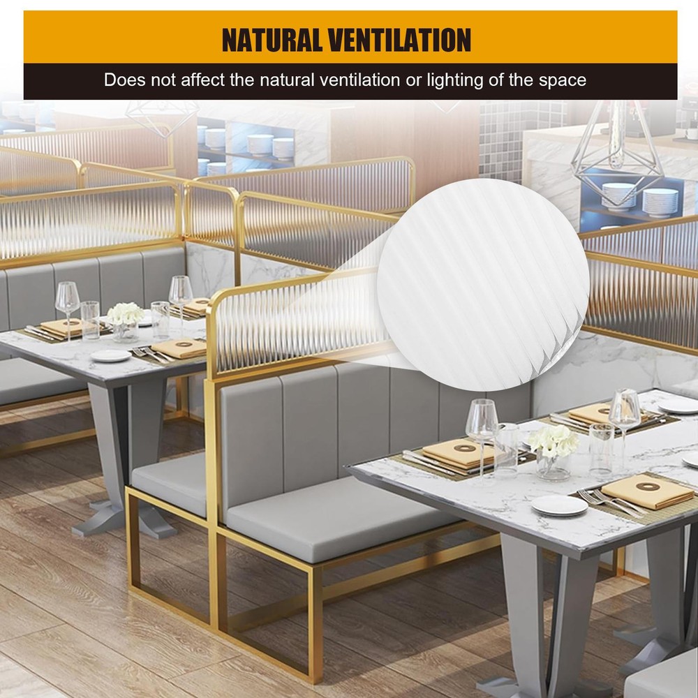 Screen Divider Translucent Table Partition Divider 40X12In Commercial