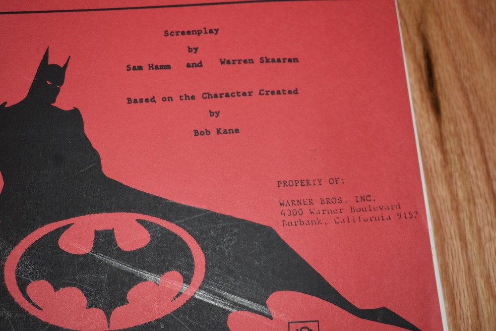 1988 Batman Screenplay 5th Draft By Sam Hamm Warner Bros October 6th Original