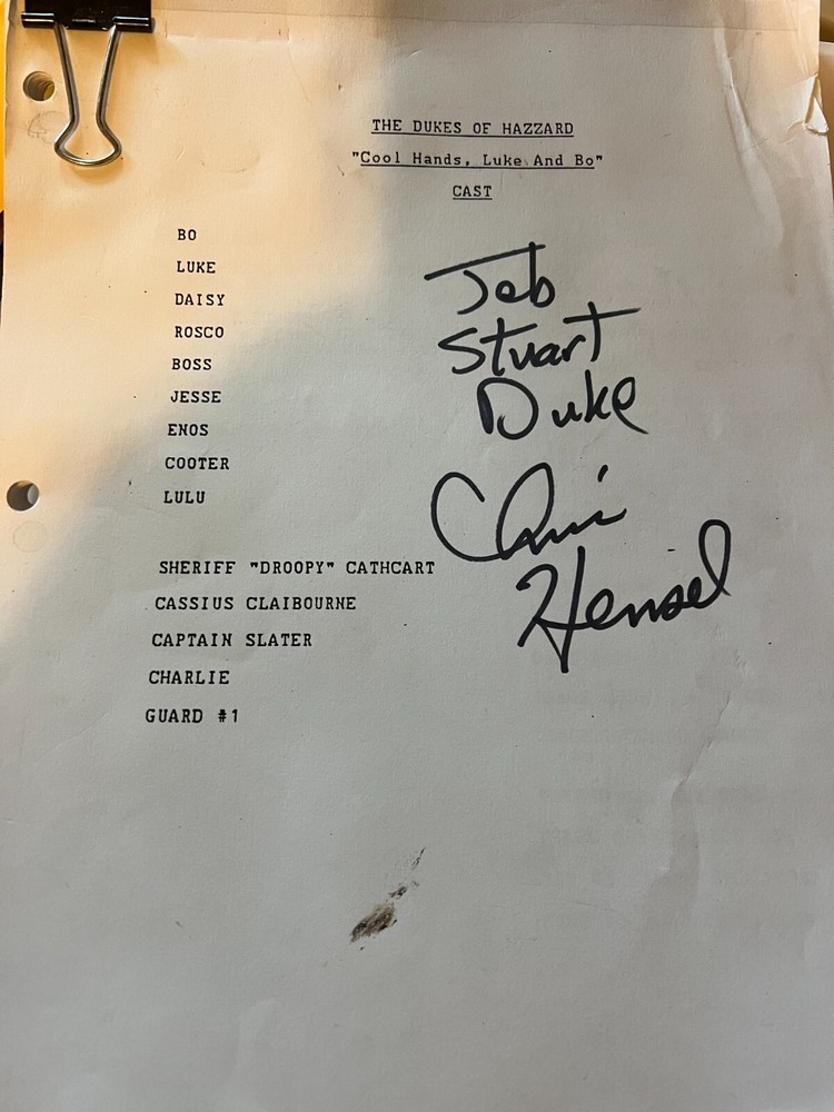 Dukes of Hazzard Script Copies 4 Different Scripts Each Script SOLD SEPARATELY!