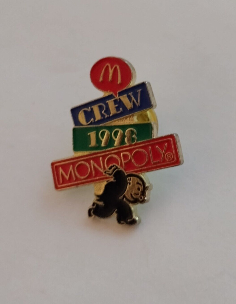 McDonald's CREW 1998 Monopoly Lapel Tack Pin