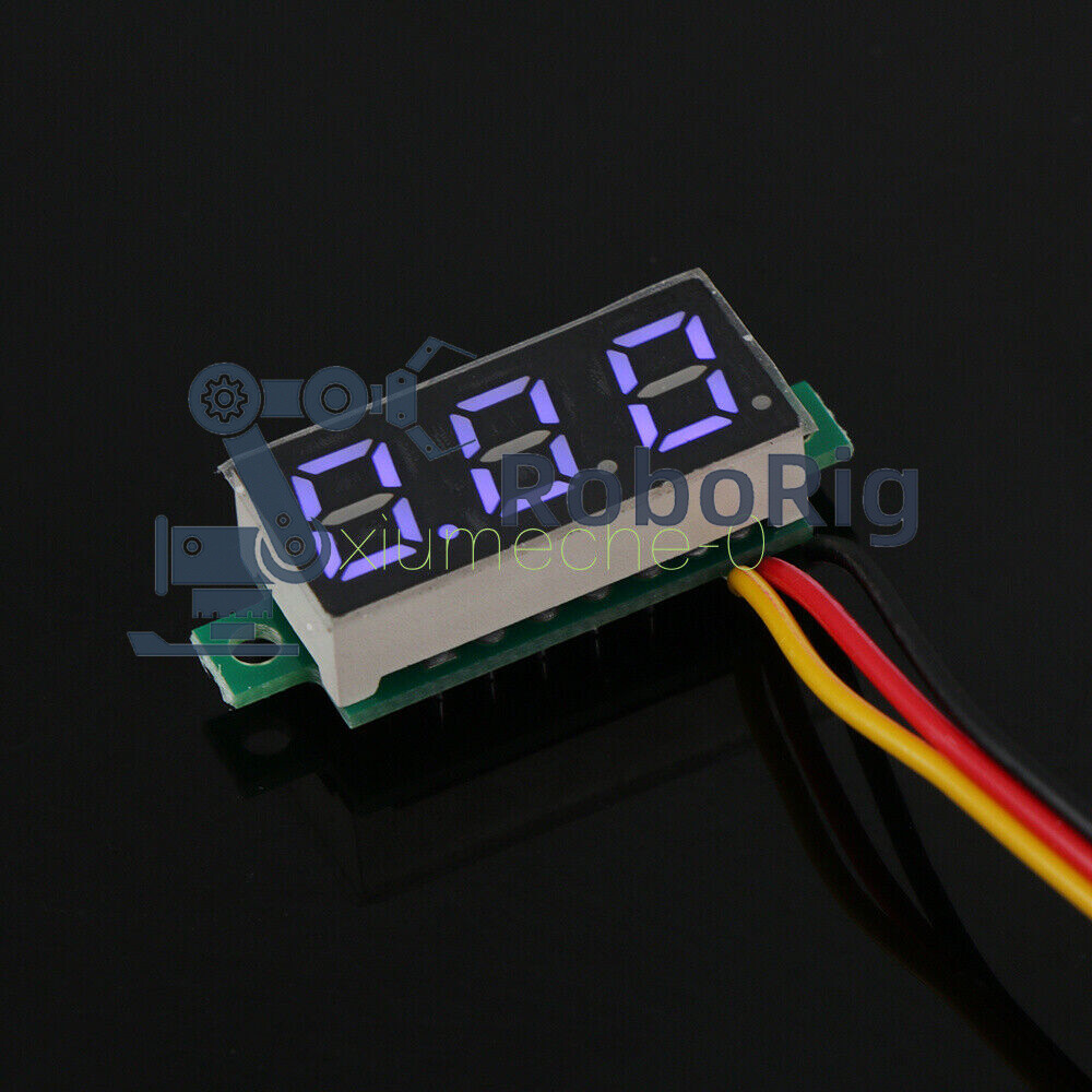 0.28" Blue 3-Wire LED DC 0-100V Voltmeter Digital Display Voltage Panel Meter