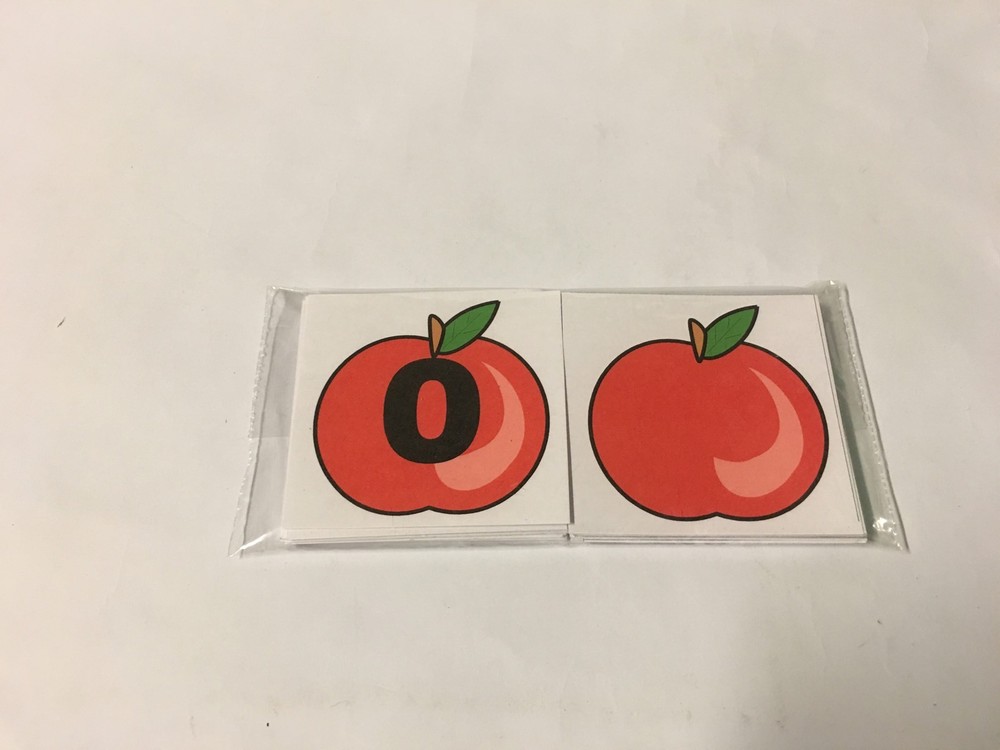 Learning Center - Apples Numbers - 36 Laminated cards Teaching Supplies MATH