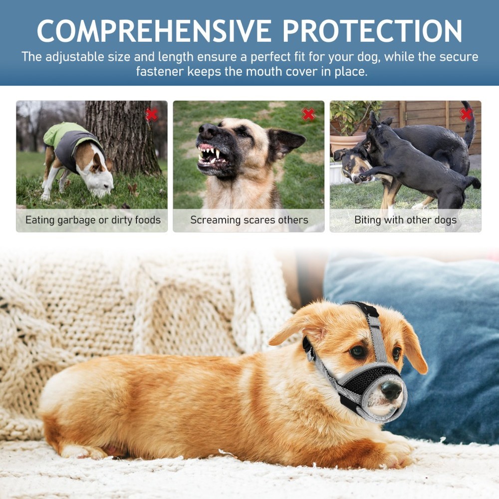 Muzzle for Medium Sized Dogs Small Barking Biting Prevention Breathable