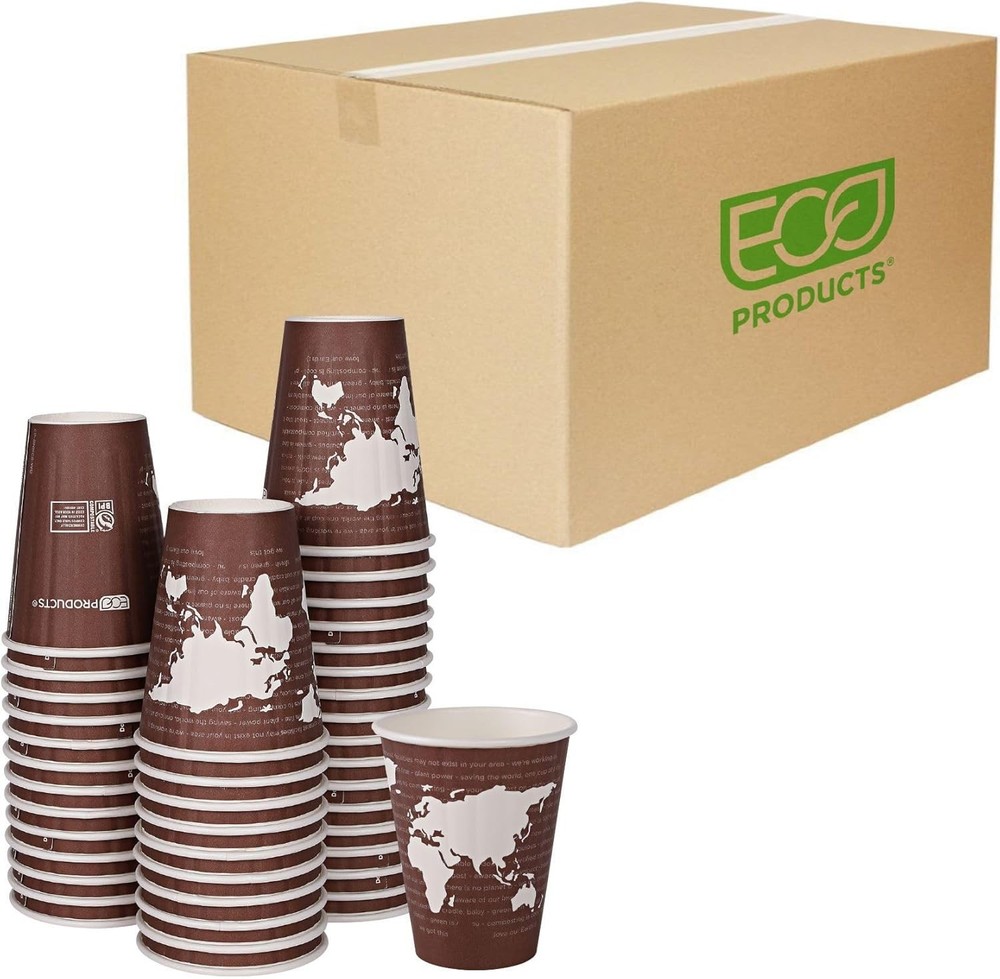 Compostable Coffee Cups 800 Pack 8oz