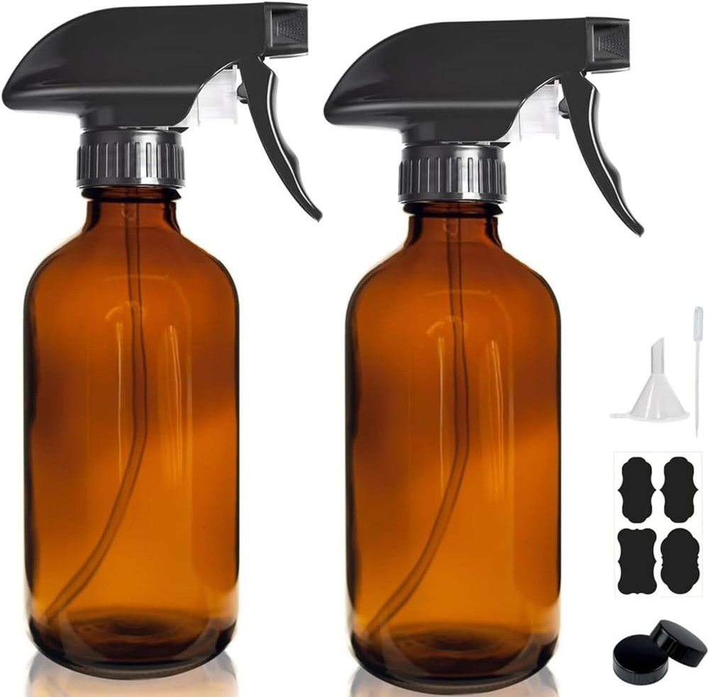 ber Glass Spray Bottles - - Empty Refillable Bottle for ential Oils,