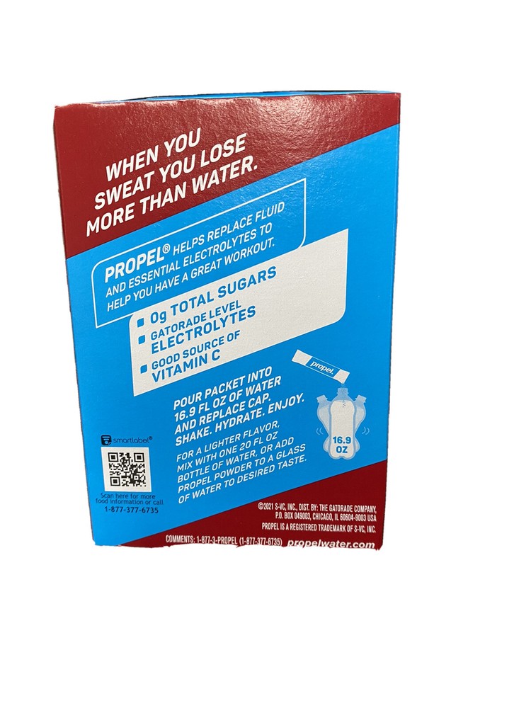 Propel Electrolyte Powder Packets, Black Cherry (10 Packets/Box)