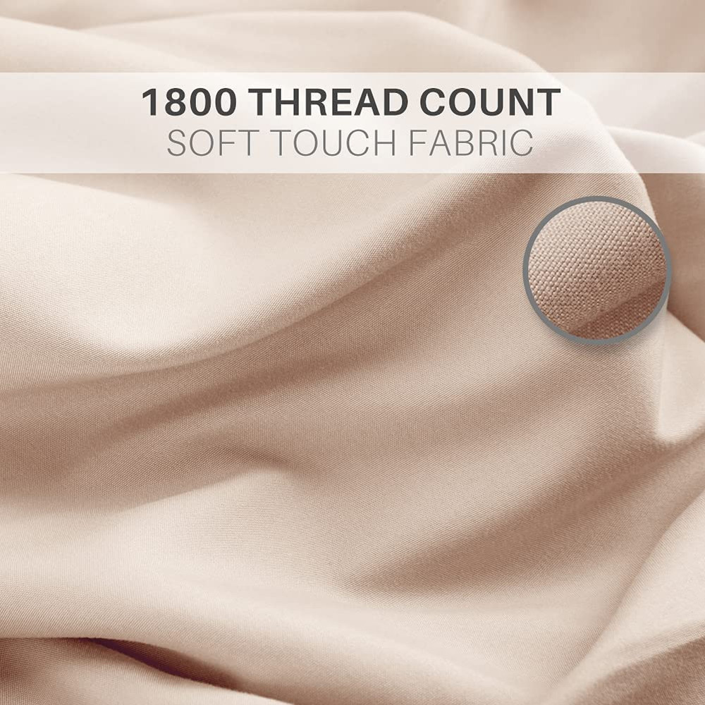 Secura Everyday Luxury Queen Bed Sheet Set 4 Piece - Soft Microfiber 1800 Thread