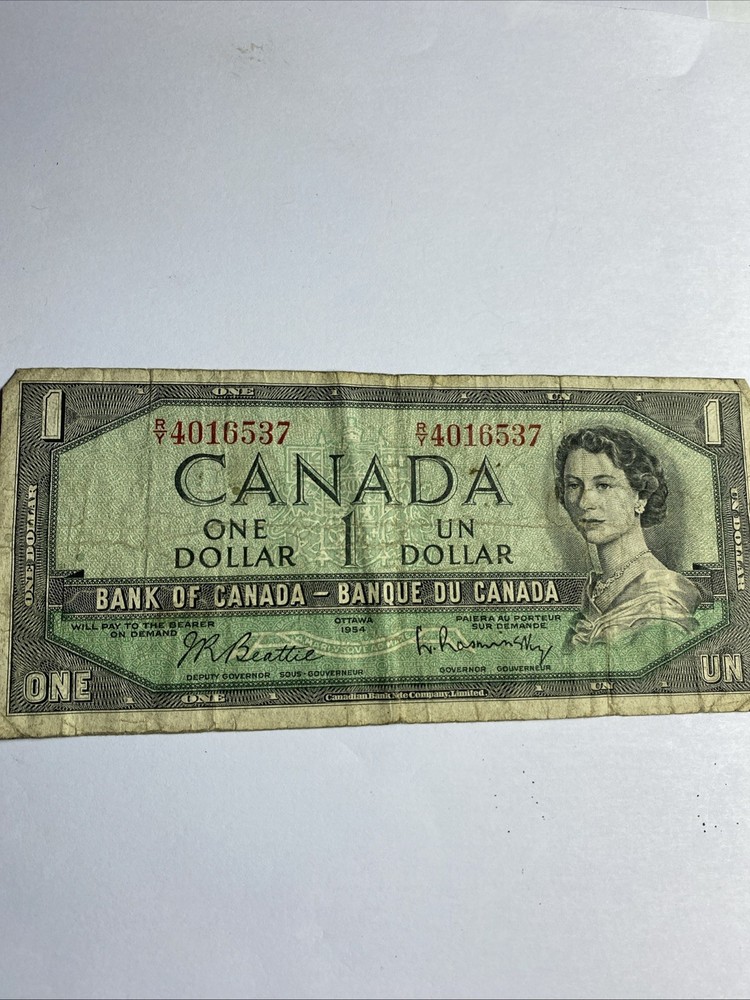 Canada 1954 One Dollar Bill