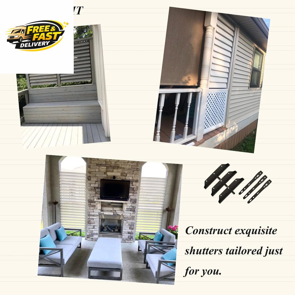 Louver Bracket Kit, Deck Sunblind System, Shutters Hardware System for Windows G