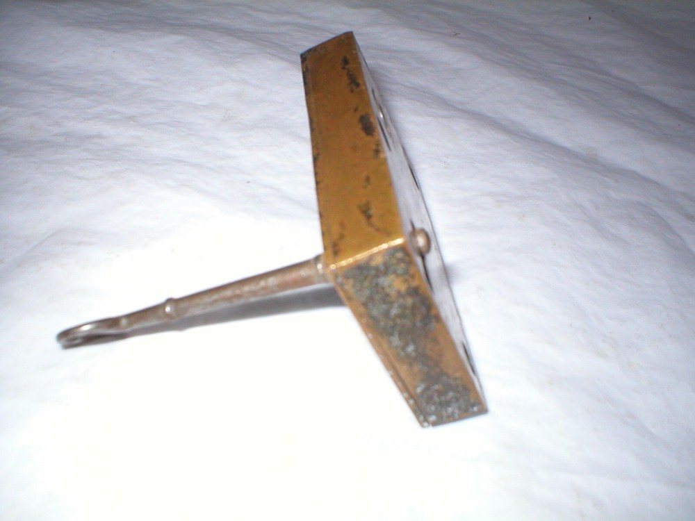 Antique Chrome and Brass Case Surface Mount Lock