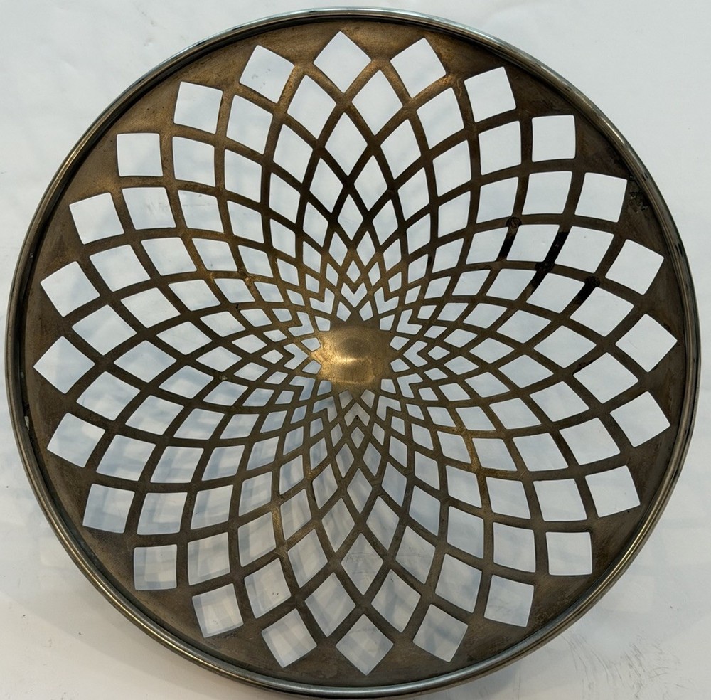 Victor Silver Co.? Openwork Lid / Flower Frog 6” Diameter