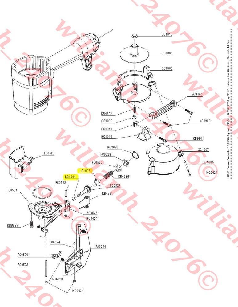 Senco RoofPro 450 O-ring rebuild kit