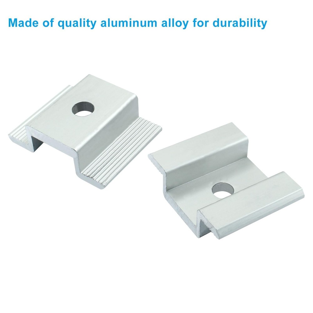 12 Pack Solar Panel Mid Clamp, 1.06 Inch Solar Panel Mounting Bracket Aluminu...
