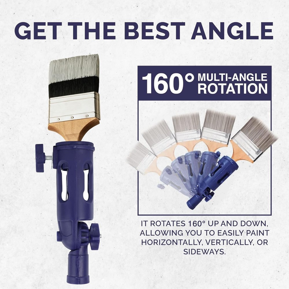 Foxtrot Multi-Angle Paint Brush Extender - Extension Pole 3 inches, Blue