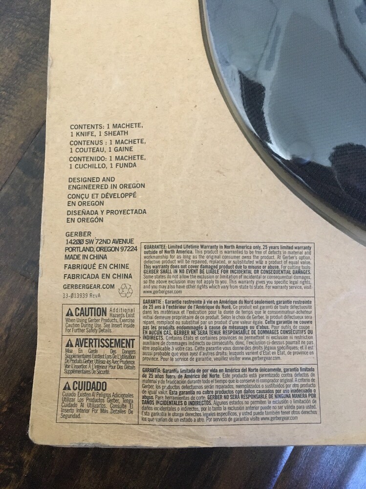 Gerber Pursuit Combo Kit - Machete, Sheath & Knife