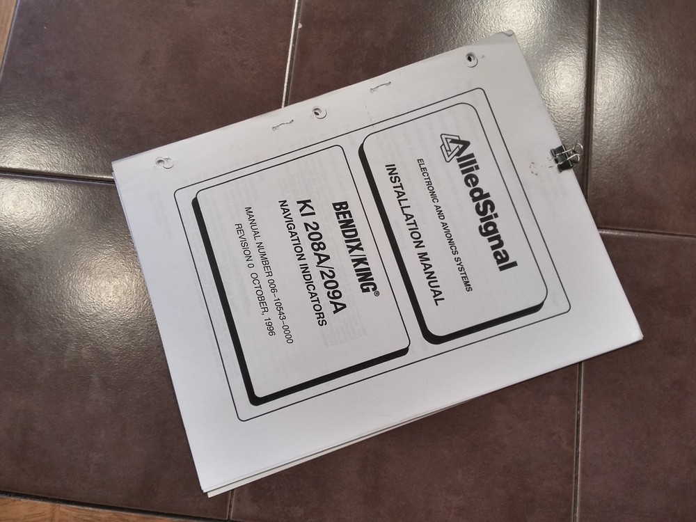 King KI 208A and KI 209A Nav Indicator Install Manual