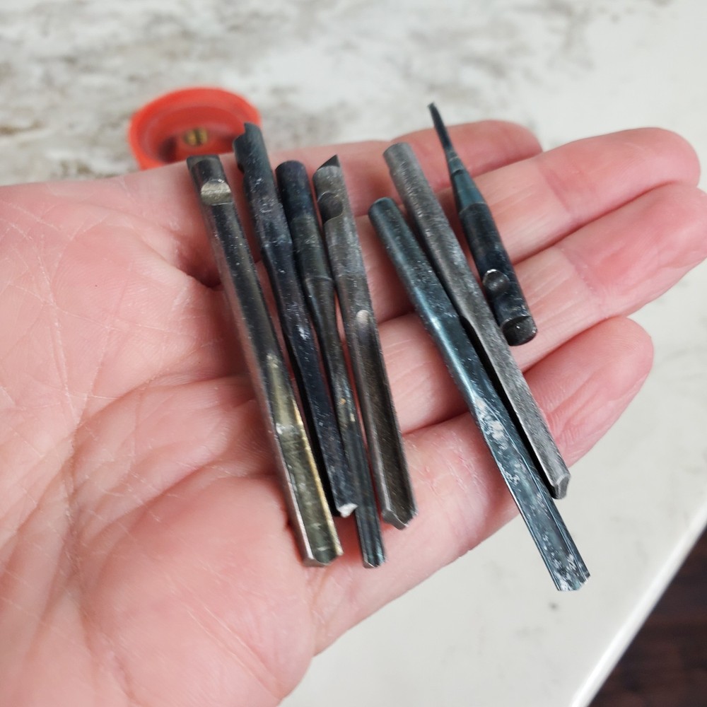 Vintage Dunlap Push Drill Screwdriver Germany 9 Bits Fulton