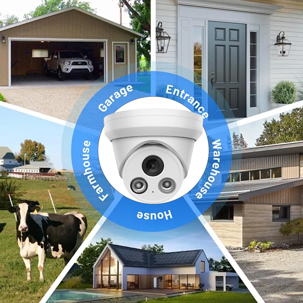 6 PACK VIKYLIN 4MP IR 30M Night Vision Security Neteork Camera Built-in MIC WDR