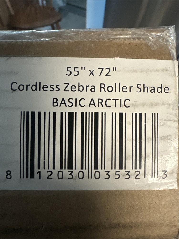 NEW Chicology Light Filtering Dual Layer Zebra Roller Shade Basic Arctic