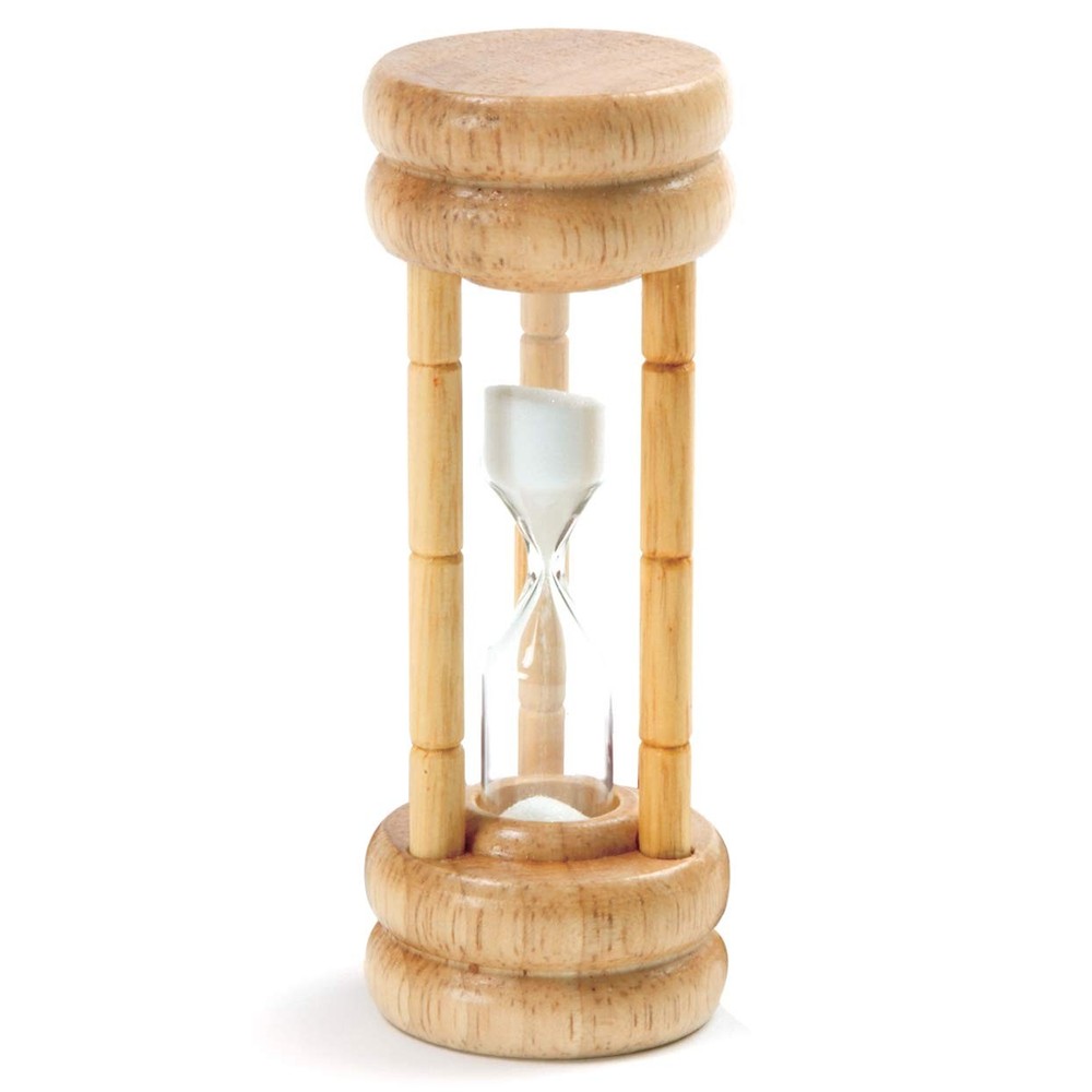 Norpro Three Minute Wood Timer, 4"H, Cream