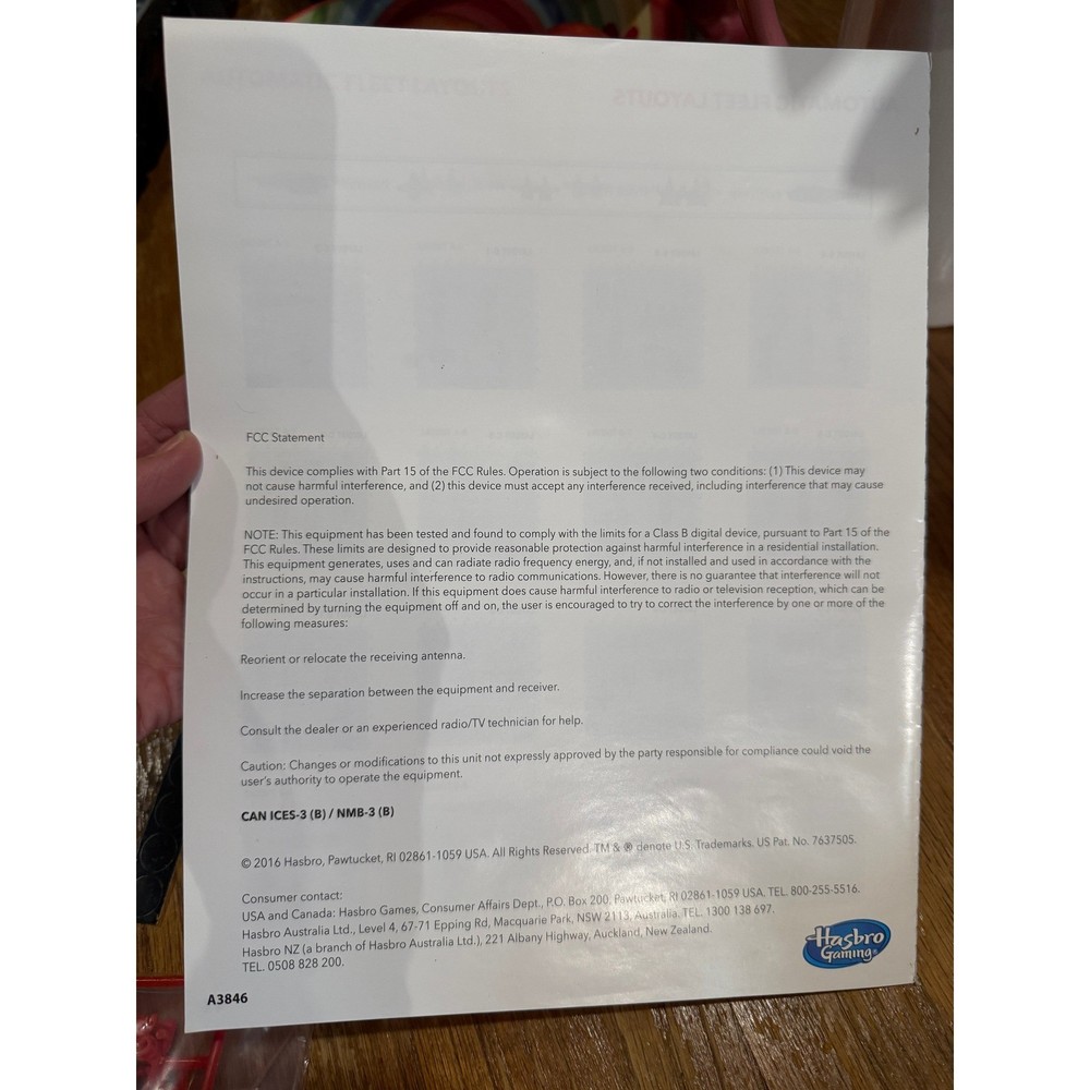 Hasbro Electronic Battleship Instructions Manual Sticker Sheets