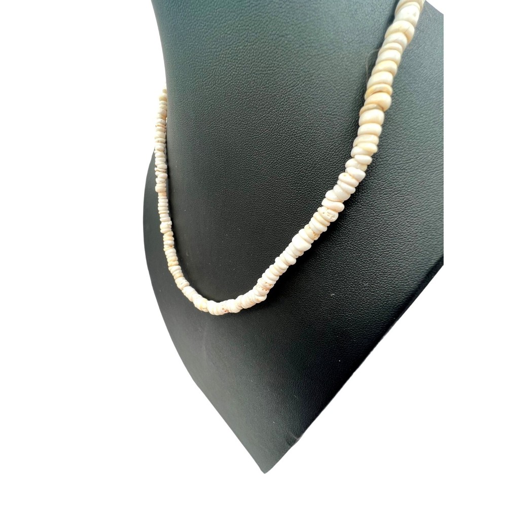 Vintage Natural White Shell Bead Necklace A47