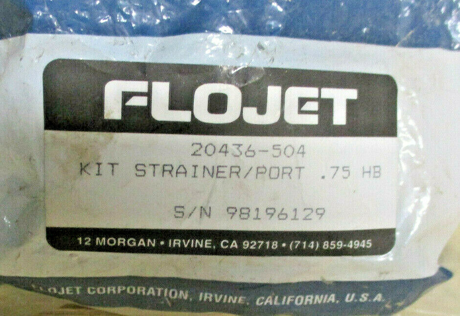FLOJET KIT STRAINER /PORT .75 HB 20436-504