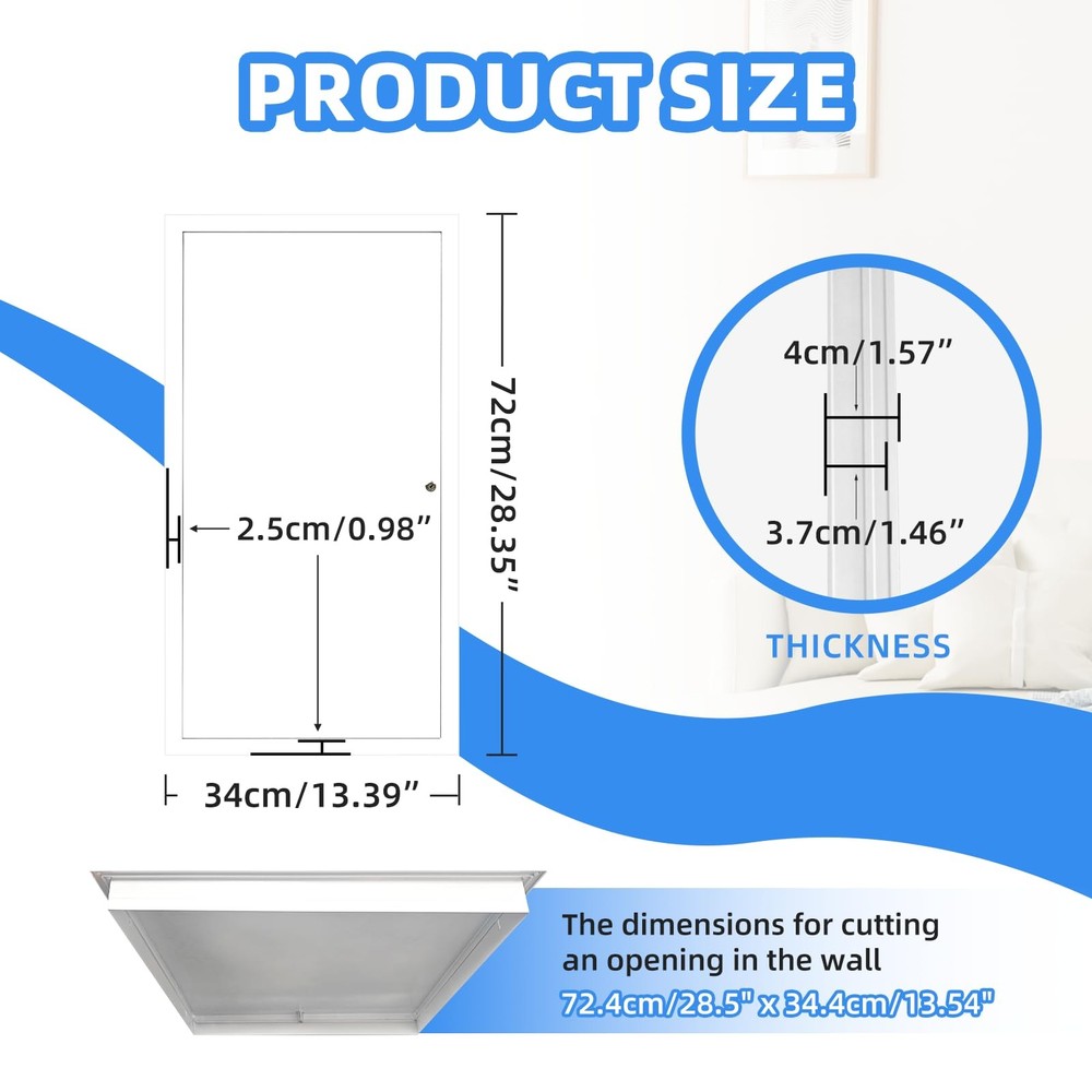 14" x 29" Metal Access Panel, 1MM Thickened Access Panel for Drywall, Aluminu.