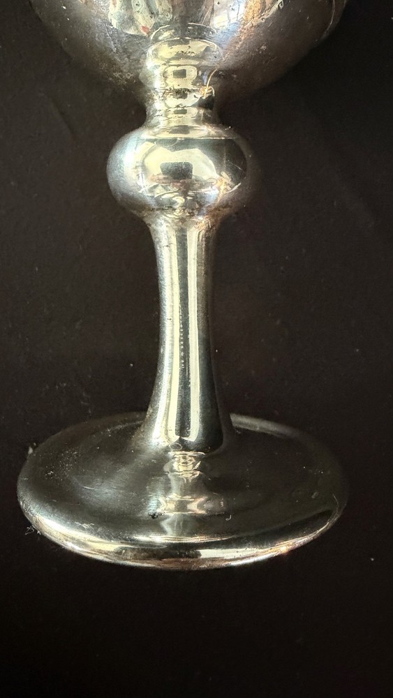 Blown Glass And Sterling Silver Kiddush Cup by Sherman