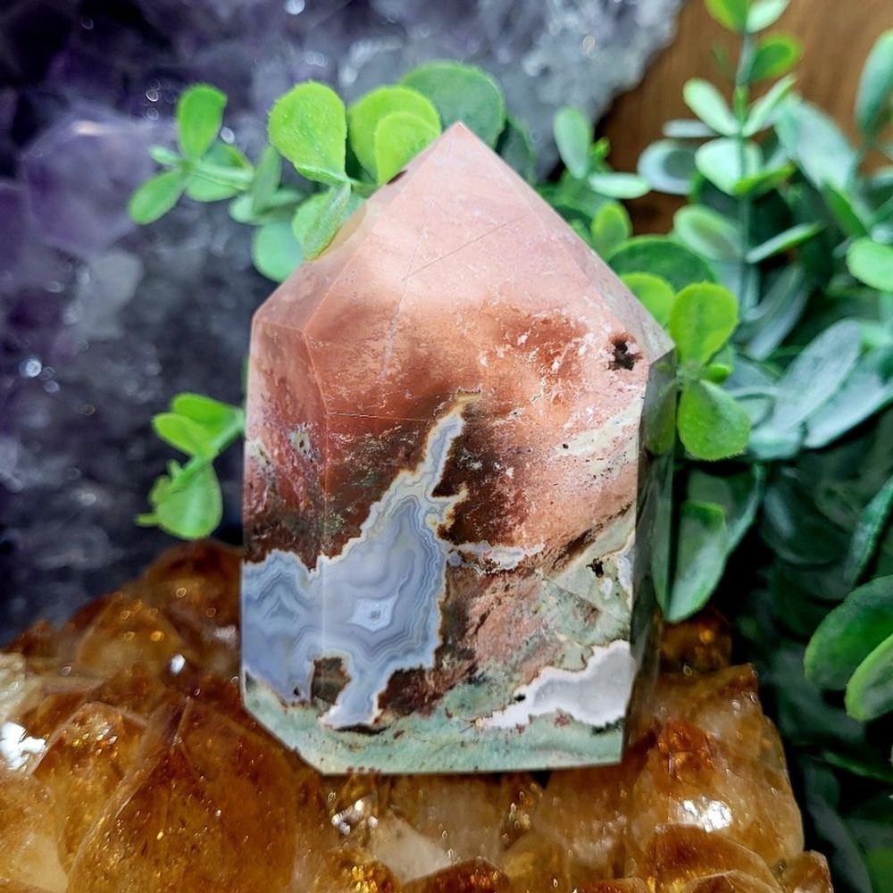 Beautiful Tiffany Stone Tower 3"x2"