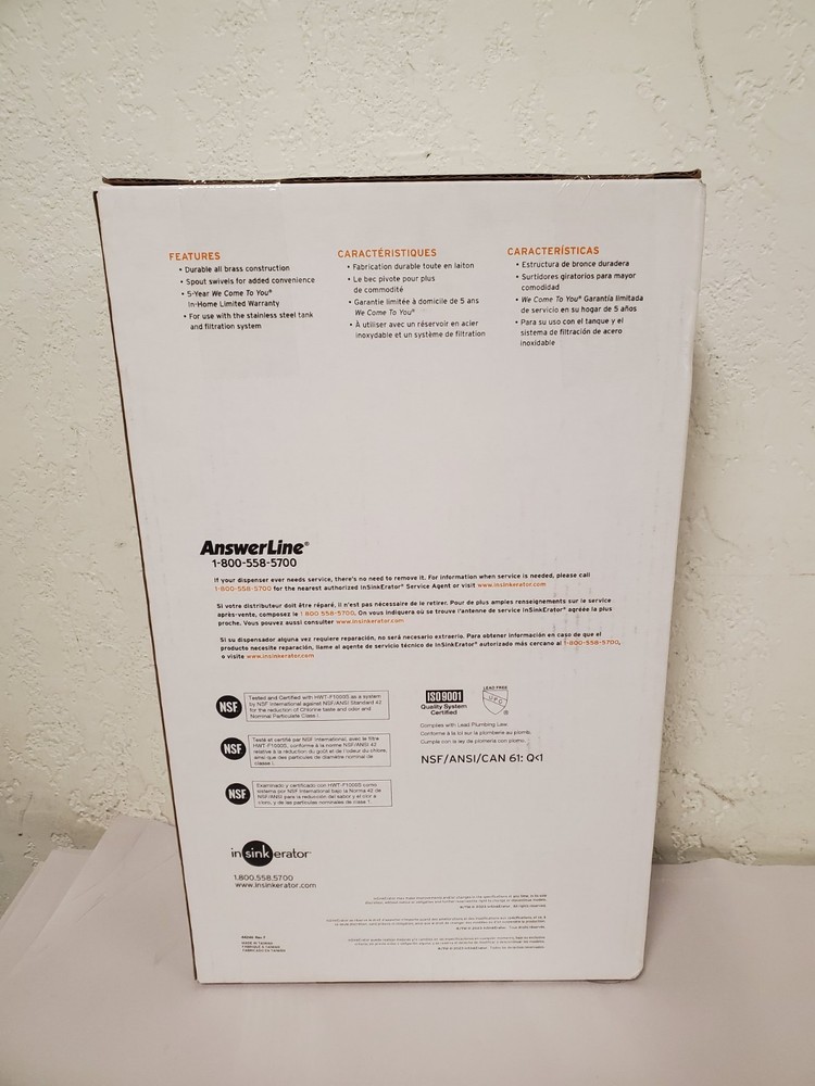 InSinkErator Single-Handle Instant Hot Water Dispenser Faucet, Brushed Bronze