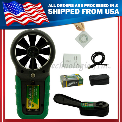 MS6252B Professional Digital Anemometer T&RH sensor Air-Velocity/Flow