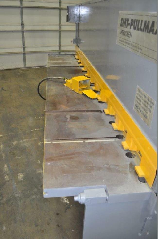 10′ x 5/16 Pullmax Hydraulic Shear 13 HOLD DOWNS 36″ FRONT OPERATED POWER BACK G