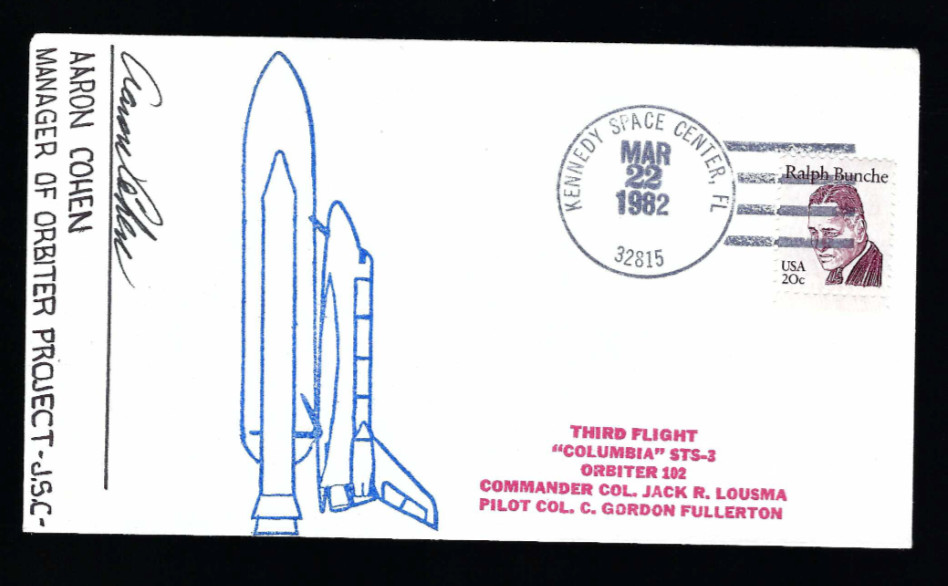 Aaron Cohen signed cover NASA Deputy Administrator