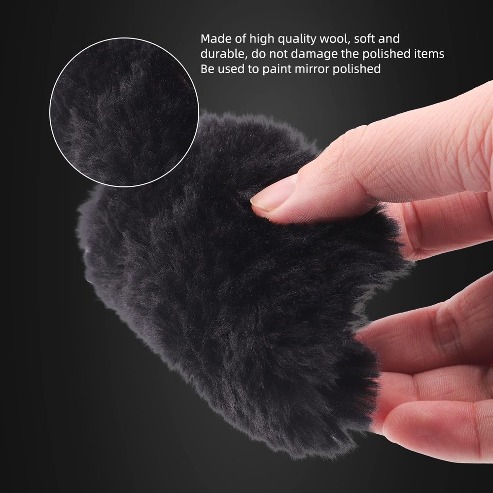 3 Inch (75mm) Wool Buffer 3" Wool Buffing Pad Lambwool Wool Buffing polishing