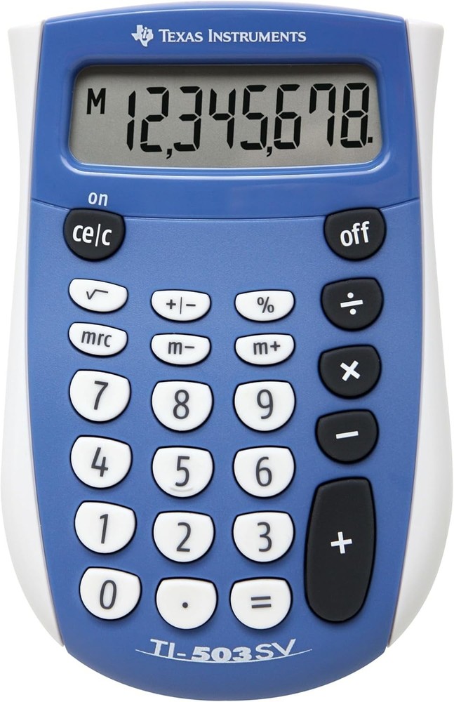 Pocket-Sized TI-503 SV Calculator - Lightweight with Easy Memory Functions