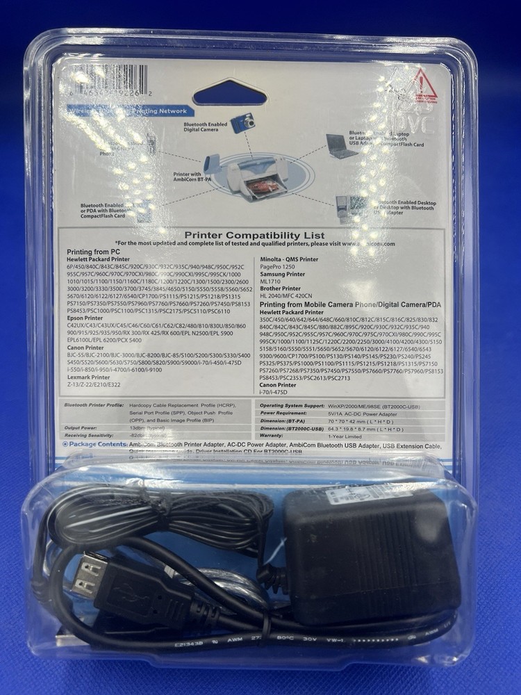 2006 Ambicom Wireless Bluetooth Printer Adapter Kit (WBP-KIT)