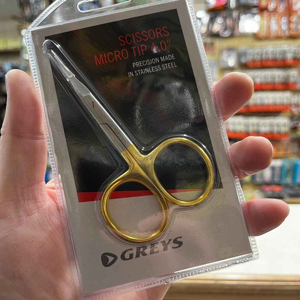 Greys Micro Tip Scissors - 4" - Fly Fishing & Fly Tying Tools