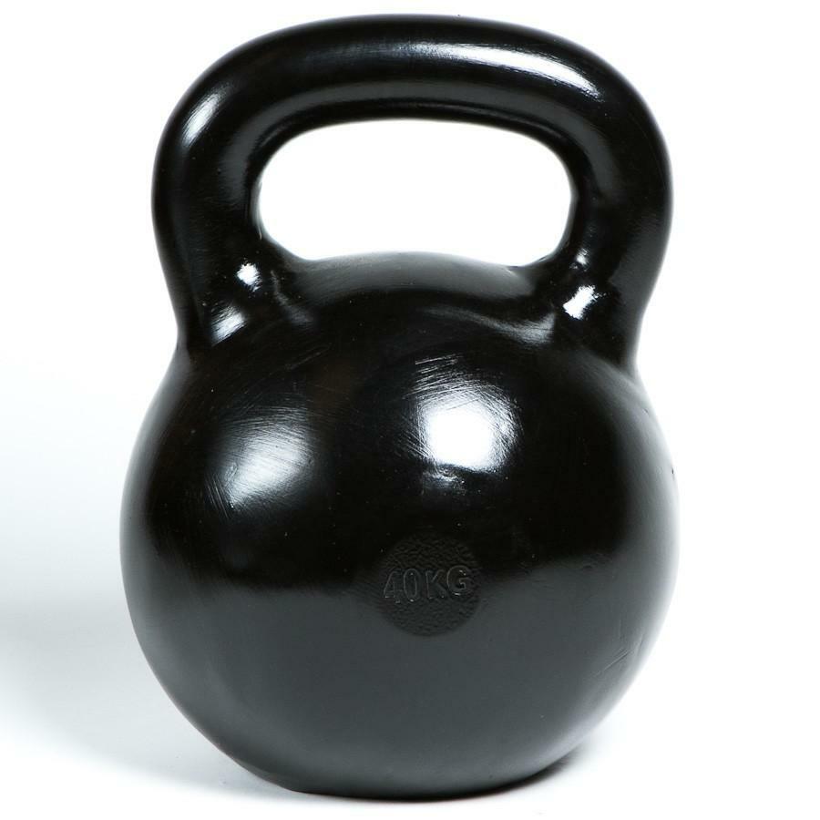 PowerFit Cast Iron Black Kettlebells-Overstock