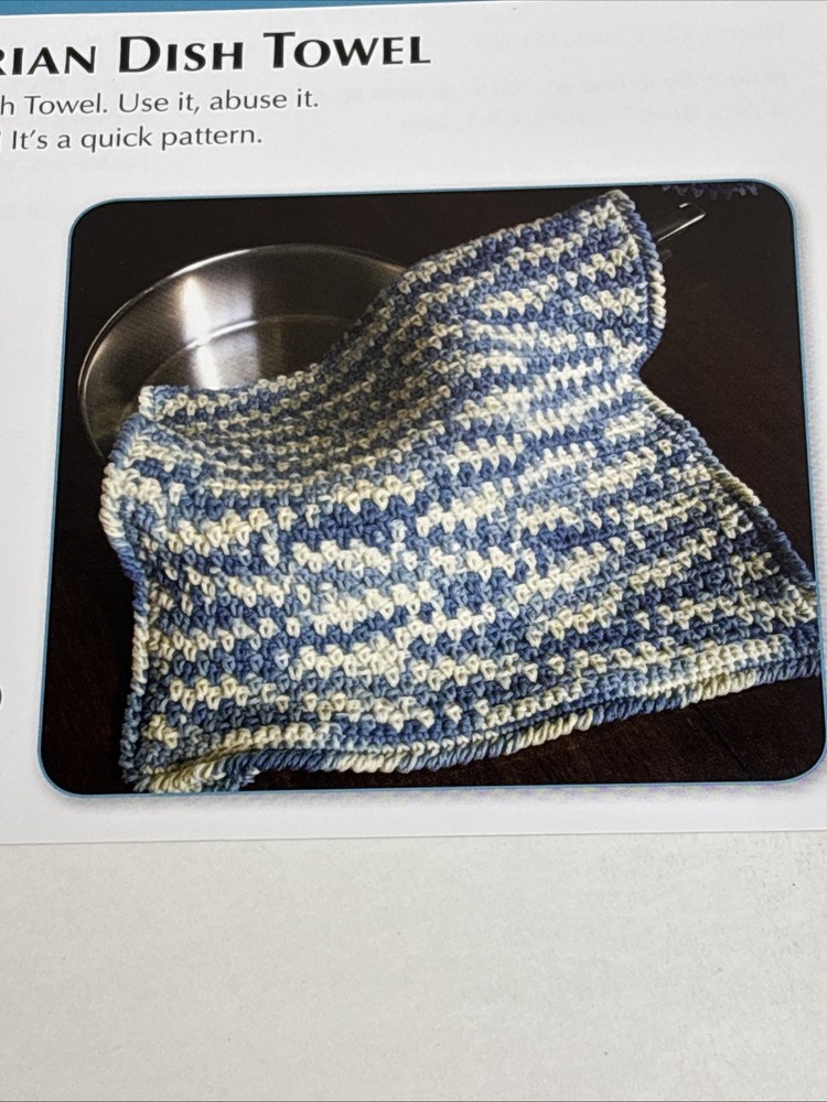 Totally Utilitarian Dish Towel Crochet Pattern Card Page