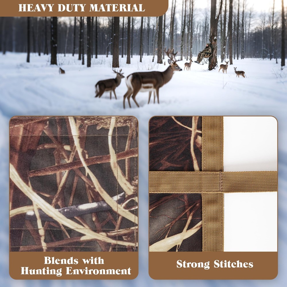 Smasrob Universal Tree Stand Seat Replacement with 3 Pockets, Camouflage