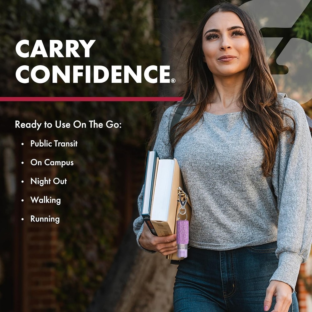 Sabre Pepper Spray with Quick Release Key Ring - Dusk - UV Dye