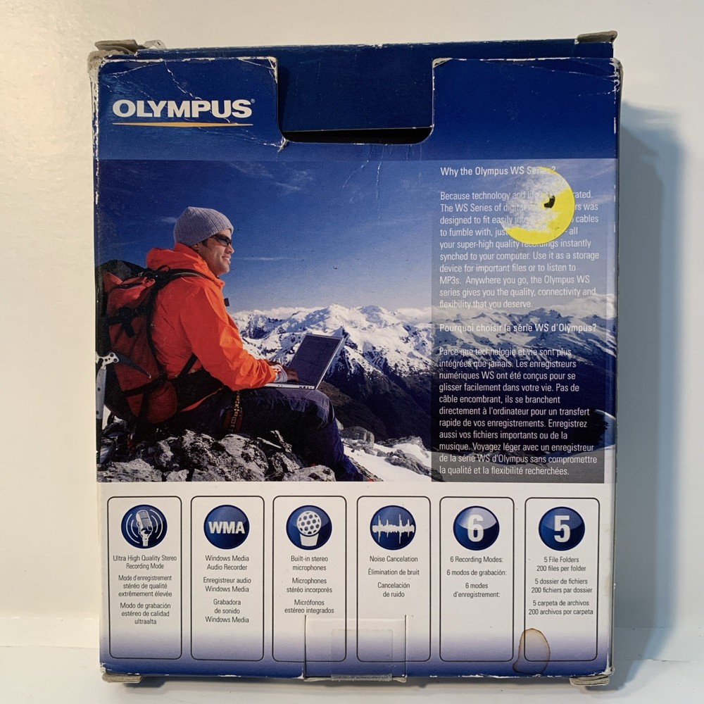Olympus WS-500M 545 Hours Handheld Digital Voice Recorder SILVER