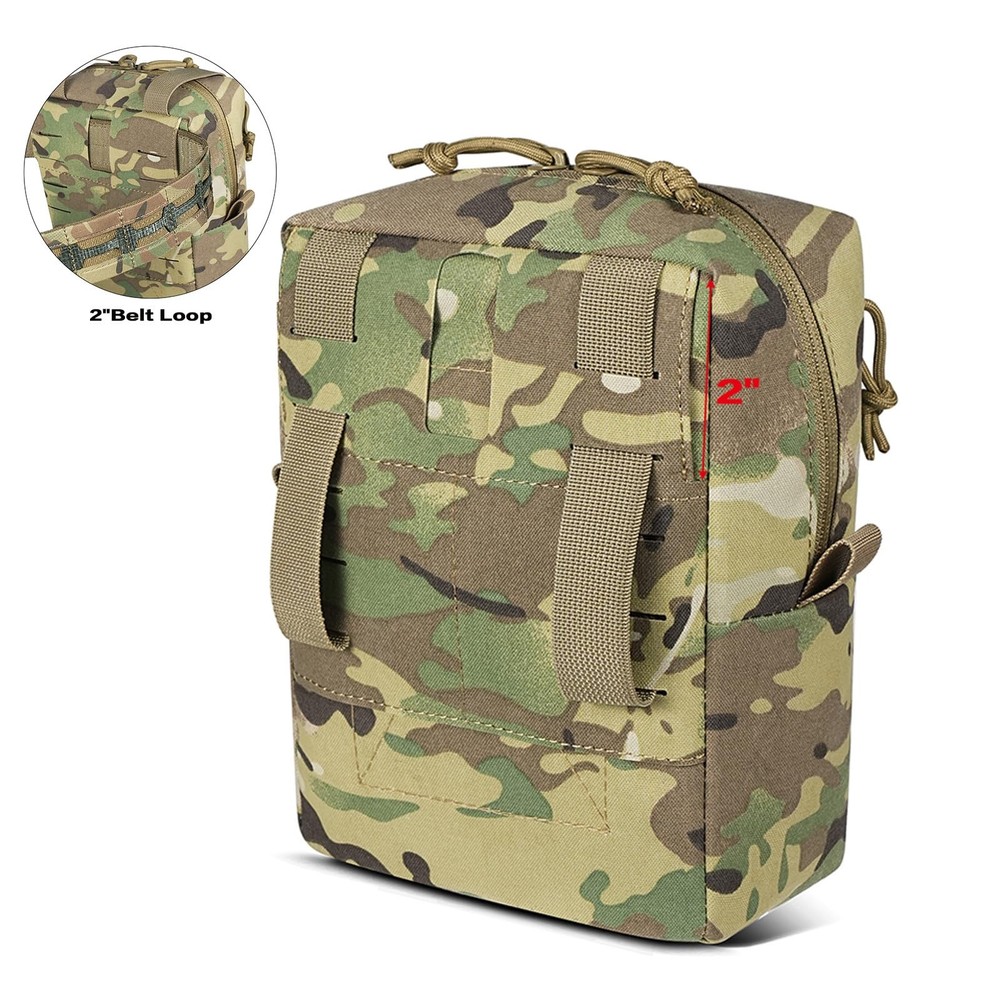 Tactical GP Wide/Tall Pouch,Molle General Purpose Pouches,Structured Horizont...