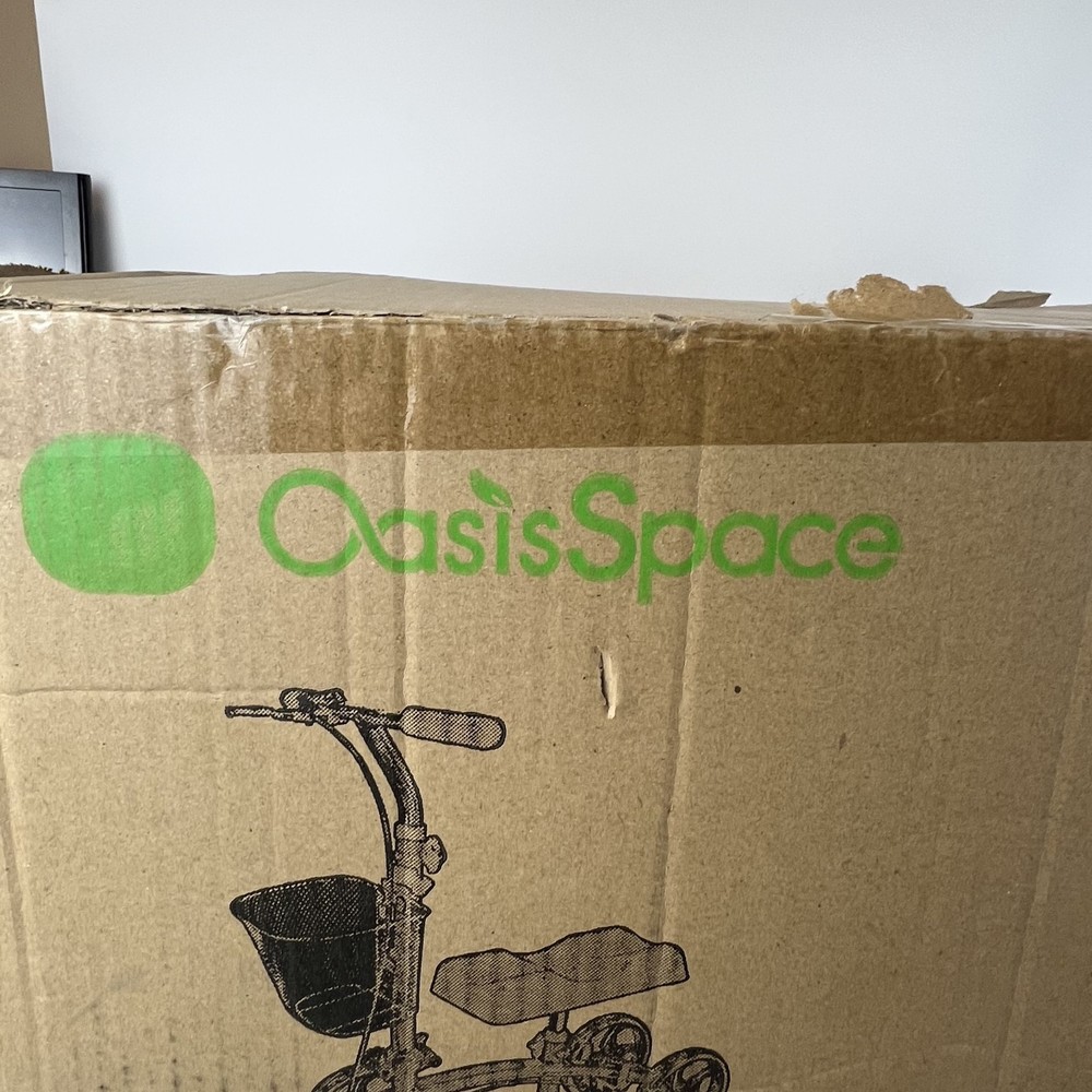 2025 OasisSpace Small Foldable Knee Scooter Walker BLUE – Open Box, Unused