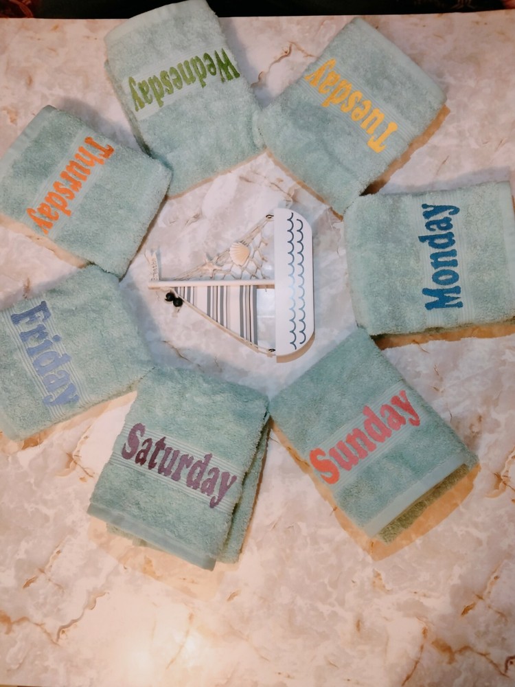 days week hand towels