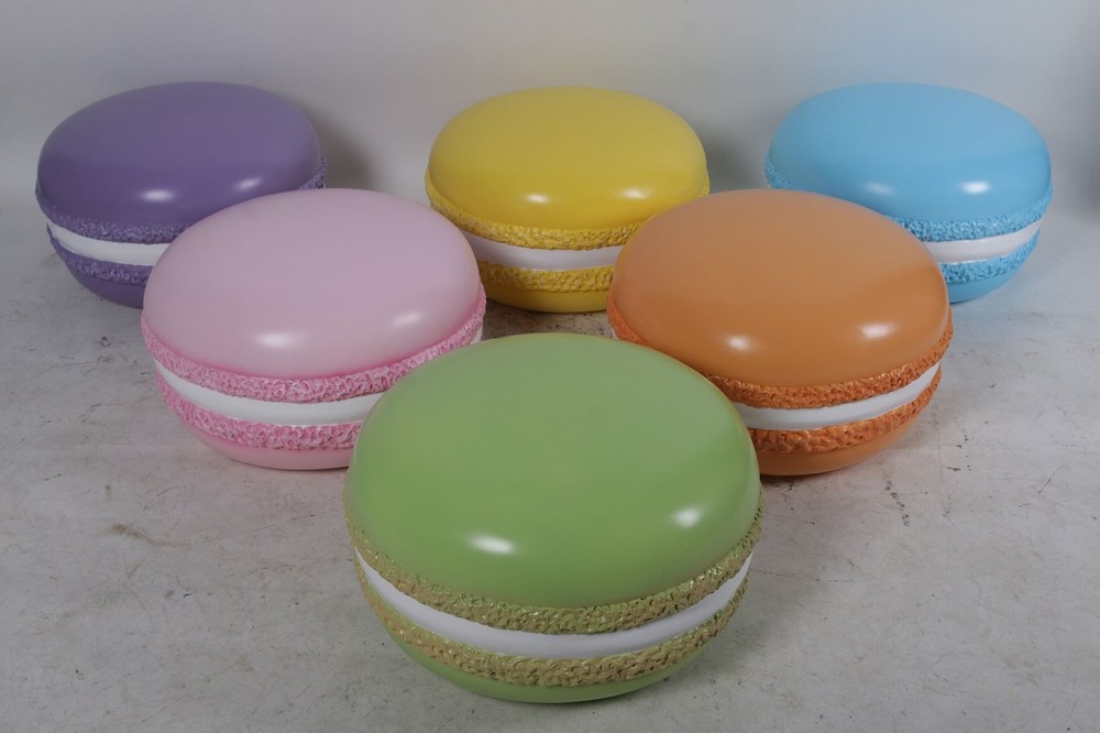 Yellow Macaroon Over Sized Resin Statue Restaurant Theme Decor Prop Display